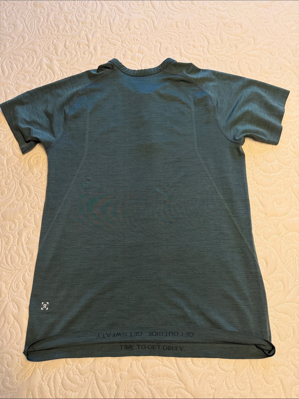 Lululemon Men's Short-Sleeve Henley Polo in Teal - Picture 3 of 3